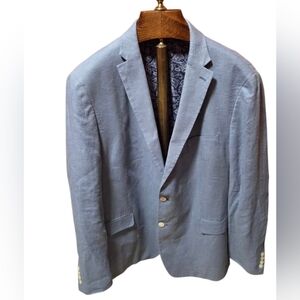 Lauren Ralph Lauren Men's Classic-Fit Linen Sport Coat Blazer Light Blue 50L